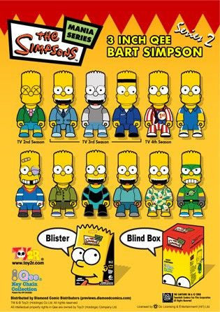 Bart Simpson 3-Inch Keychain Qee Series 2: Blind Box - Nike
