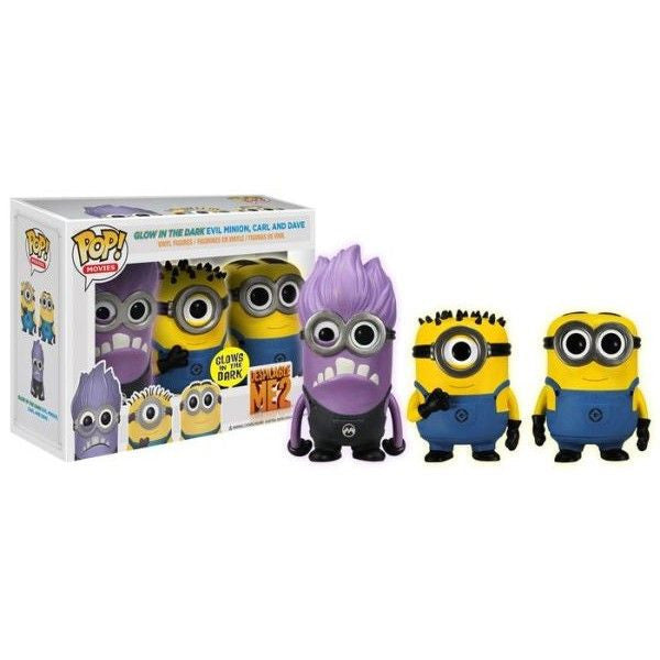 Despicable Me 2 Pop! Vinyl Figure Minion 3 Pack [Carl, Dave & Glow Evil Minion] Exclusive - Nike
